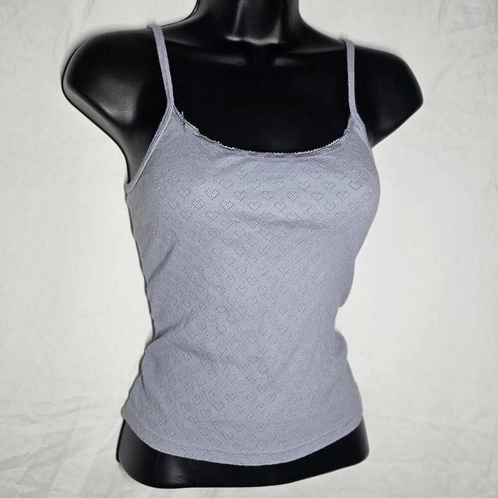 periwinkle eyelet brandy melville baby tee tank top